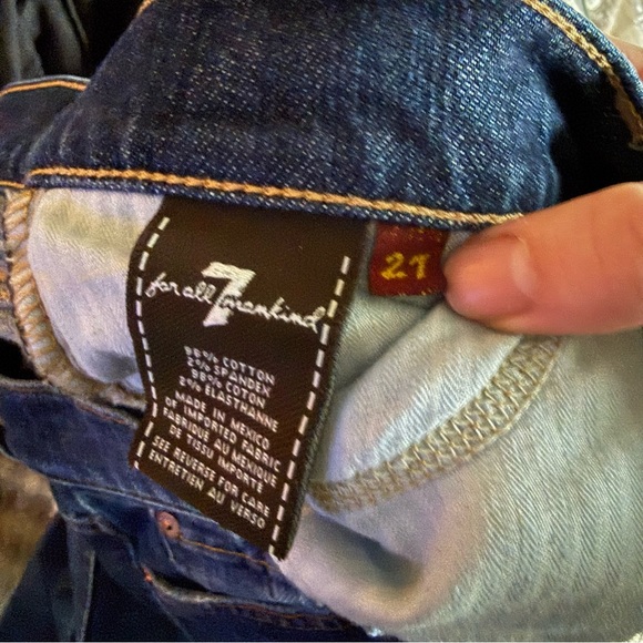 7 For All Mankind Dark Blue Boot Cut Jeans - Picture 4 of 4